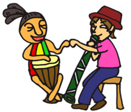 Smily didgeridoo sticker #7084439