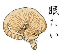 The cat which doesn't want to work sticker #7085148