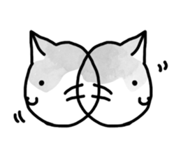 Black-and-whitecat,coro sticker #7085165