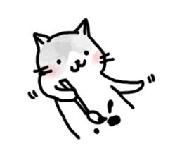 Black-and-whitecat,coro sticker #7085175