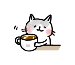 Black-and-whitecat,coro sticker #7085189