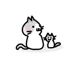 Black-and-whitecat,coro sticker #7085195