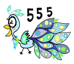 Cute peacock sticker #7085226