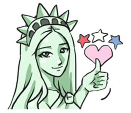 AsB - The Statue Of Liberty Heart Play sticker #7085481