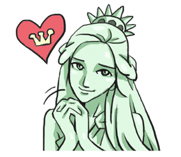AsB - The Statue Of Liberty Heart Play sticker #7085483