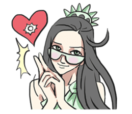 AsB - The Statue Of Liberty Heart Play sticker #7085487