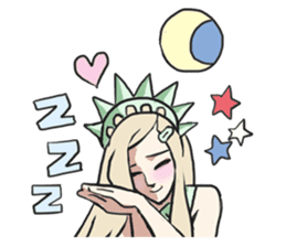 AsB - The Statue Of Liberty Heart Play sticker #7085492