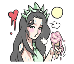 AsB - The Statue Of Liberty Heart Play sticker #7085494