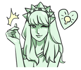AsB - The Statue Of Liberty Heart Play sticker #7085497