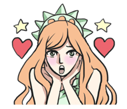 AsB - The Statue Of Liberty Heart Play sticker #7085502