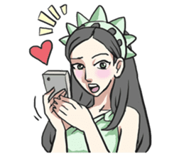 AsB - The Statue Of Liberty Heart Play sticker #7085503