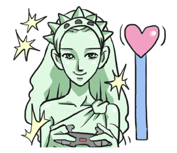 AsB - The Statue Of Liberty Heart Play sticker #7085504