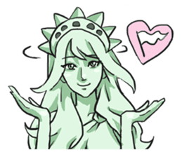 AsB - The Statue Of Liberty Heart Play sticker #7085505