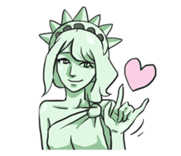 AsB - The Statue Of Liberty Heart Play sticker #7085507