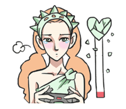 AsB - The Statue Of Liberty Heart Play sticker #7085508