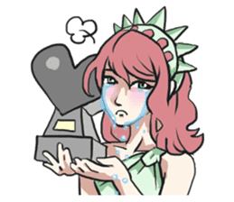 AsB - The Statue Of Liberty Heart Play sticker #7085510