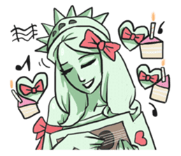 AsB - The Statue Of Liberty Heart Play sticker #7085514