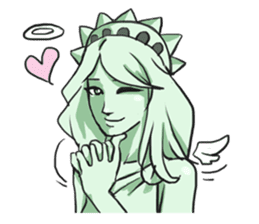 AsB - The Statue Of Liberty Heart Play sticker #7085515