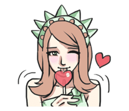 AsB - The Statue Of Liberty Heart Play sticker #7085517