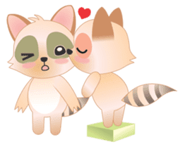 Lovely Raccoon Family(2) sticker #7085523