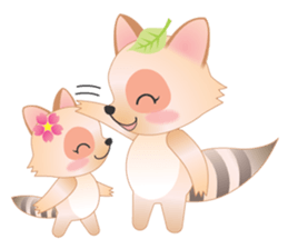 Lovely Raccoon Family(2) sticker #7085534