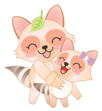 Lovely Raccoon Family(2) sticker #7085536