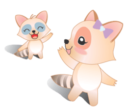 Lovely Raccoon Family(2) sticker #7085538