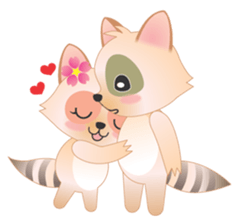 Lovely Raccoon Family(2) sticker #7085542
