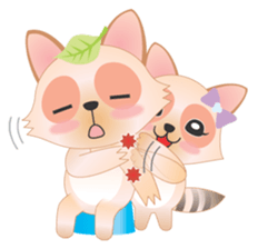 Lovely Raccoon Family(2) sticker #7085548