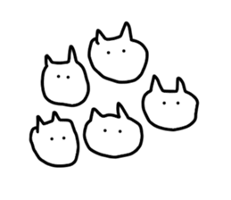 white cat is cute sticker #7085998