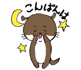 Otter daily life conversation sticker #7086282