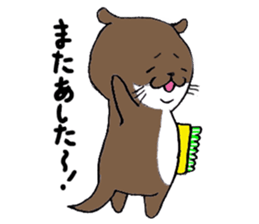 Otter daily life conversation sticker #7086283