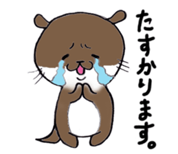 Otter daily life conversation sticker #7086289