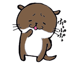 Otter daily life conversation sticker #7086292
