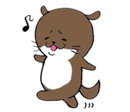 Otter daily life conversation sticker #7086300