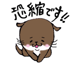 Otter daily life conversation sticker #7086304