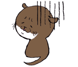 Otter daily life conversation sticker #7086313