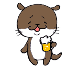 Otter daily life conversation sticker #7086318