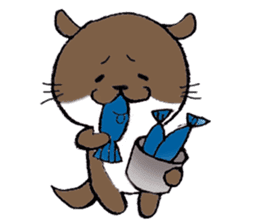 Otter daily life conversation sticker #7086319