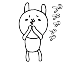 Slovenly white rabbit sticker #7087085