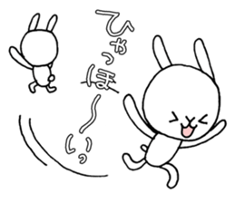 Slovenly white rabbit sticker #7087100