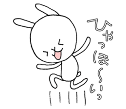 Slovenly white rabbit sticker #7087101