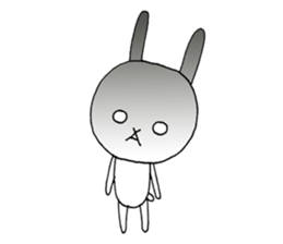 Slovenly white rabbit sticker #7087106