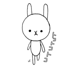 Slovenly white rabbit sticker #7087109