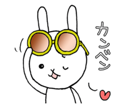 Slovenly white rabbit sticker #7087111