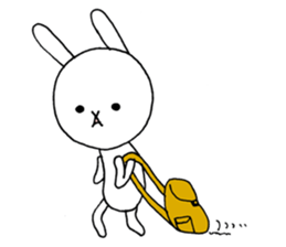 Slovenly white rabbit sticker #7087115