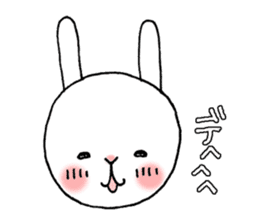 Slovenly white rabbit sticker #7087116