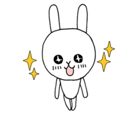 Slovenly white rabbit sticker #7087118