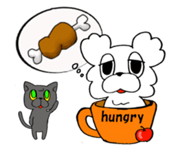 Latte dog & cat(Meloo & Nero) sticker #7087250