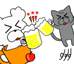 Latte dog & cat(Meloo & Nero) sticker #7087257
